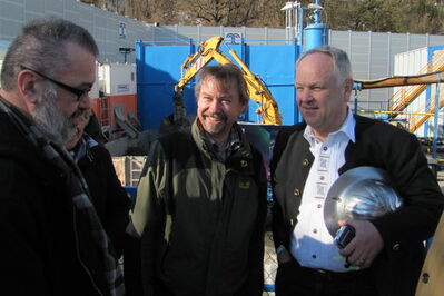 Richard Fischer, Ludwig Spirkl und Bgm. Klika im Gespräch